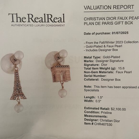 Christian Dior “Plan de Paris” Tribales Earrings | Fall/Winter 23 France Limited - Picture 3 of 10